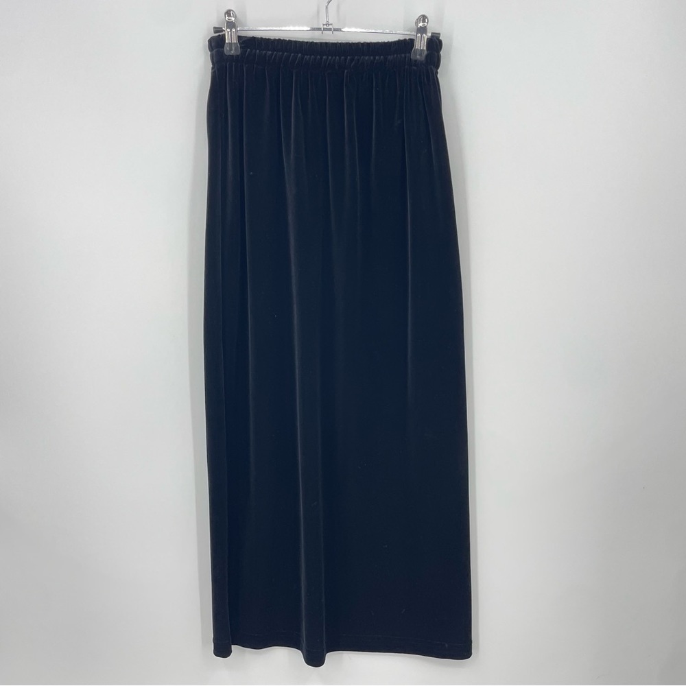 Hot Cotton by Marc Ware Women's Black Velvet Stretchy Maxi pencil Skirt Size S